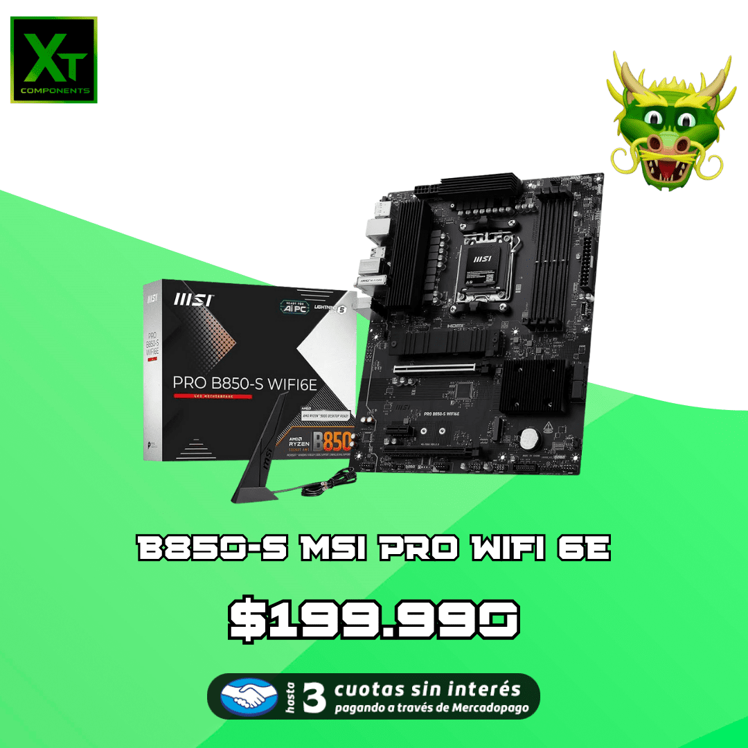 B850-S MSI PRO WIFI6E - Imagen 1