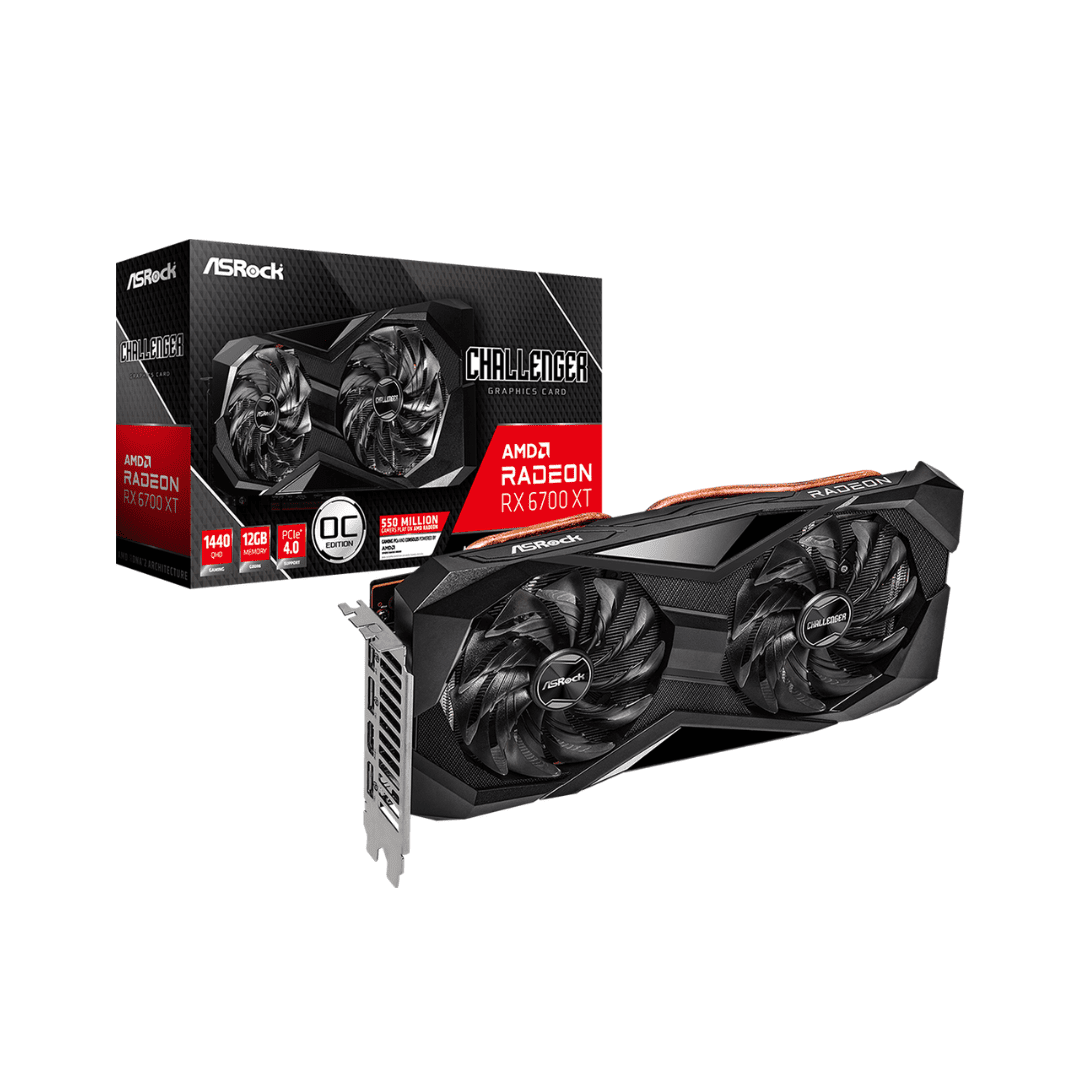 RX 6700XT ASROCK CHALLENGER 12GB GDDR6 (USADA, SIN CAJA) - Imagen 1