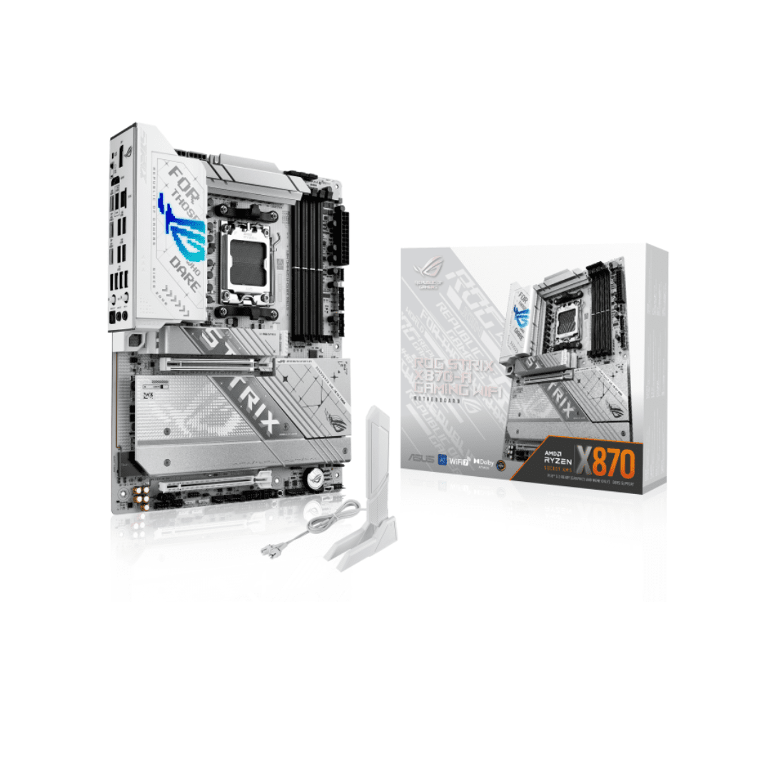 X870 GIGA (4) x870-A ASUS ROG STRIX WIFI WHITE - Imagen 1