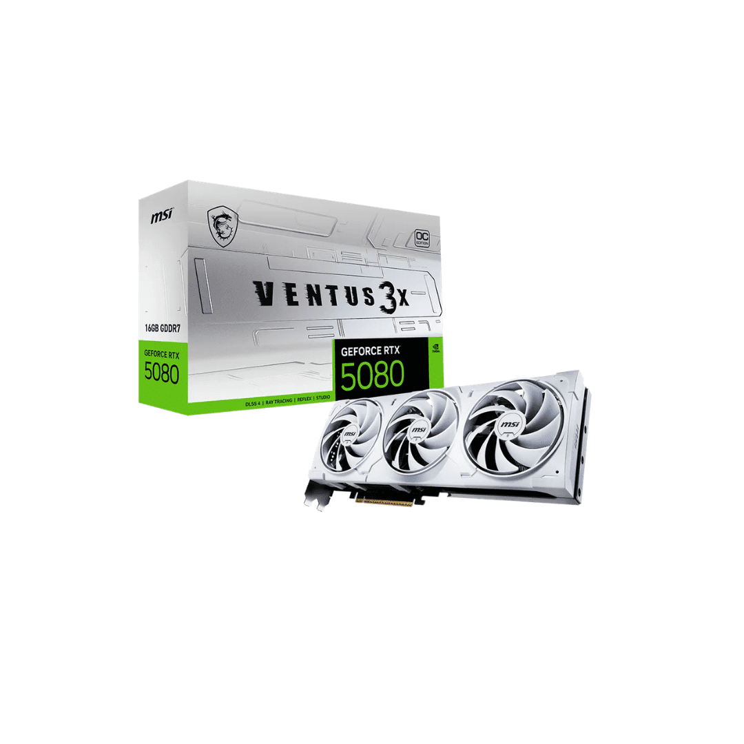 RTX 5080 MSI VENTUS 3X WHITE OC 16GB GDDR7 - Imagen 1