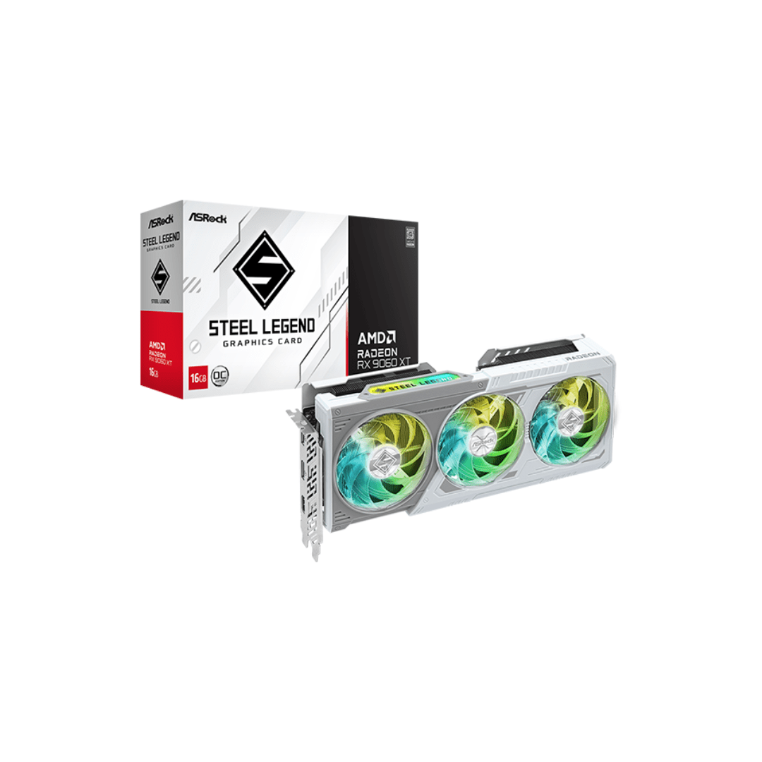 RX 9060XT ASROCK STEEL LEGEND OC16GB GDDR6 - Imagen 1