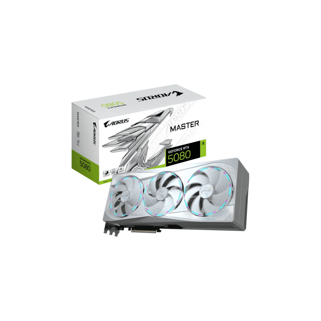 307O ASUS DUAL (7) RTX 5080 AORUS MASTER ICE OC 16GB GDDR7 (A PEDIDO) - Imagen 1