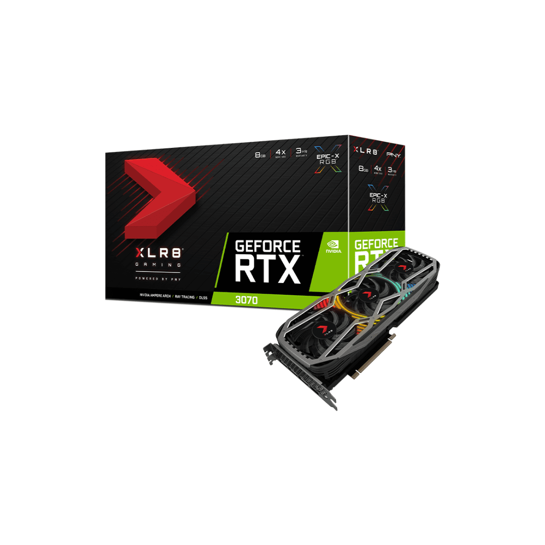 3070 pny RTX 3070 PNY XLR8 EPIC REVEL RGB 8GB GDDR6 (USADA) - Image 1