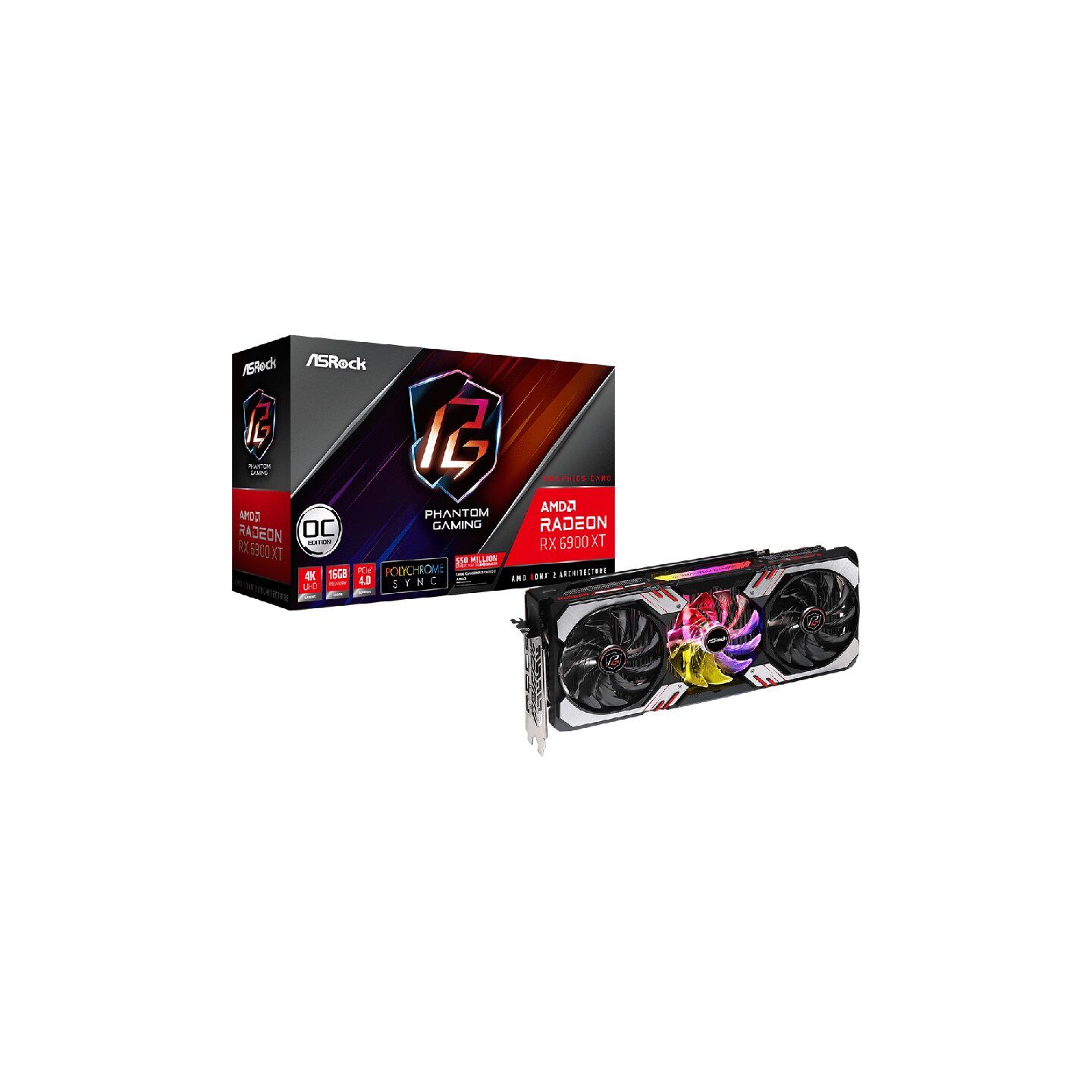 6900 RX 6900XT ASROCK PHANTOM GAMING OC 16GB GDDR6 (USADA) - Imagen 1