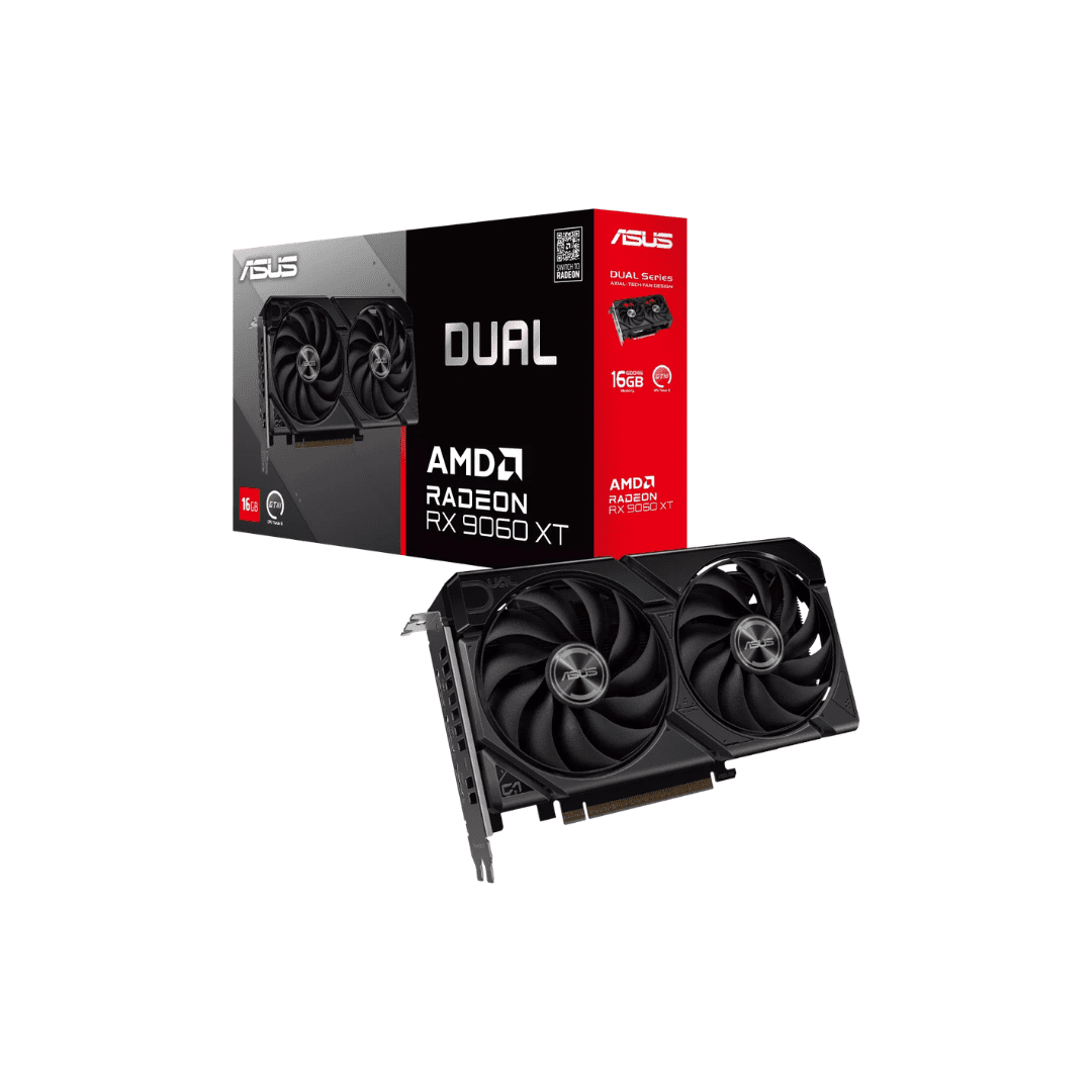6000mhz (9) RX 9060XT ASUS DUAL OC 16GB GDDR6 - Imagen 1