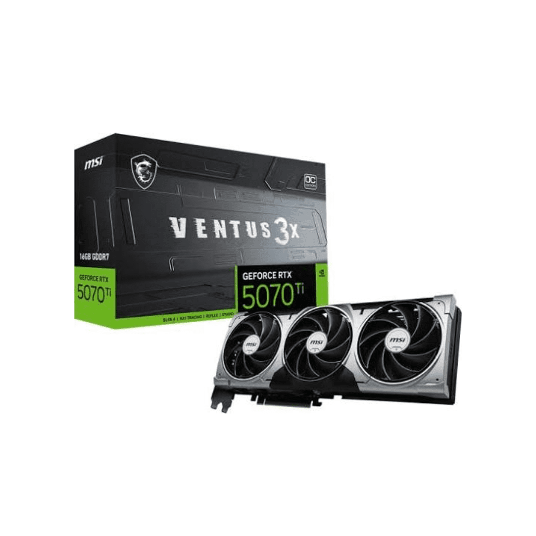 tU GRÁFICA (24) RTX 5070 TI MSI VENTUS 3X OC 16GB GDDR7 - Imagen 1