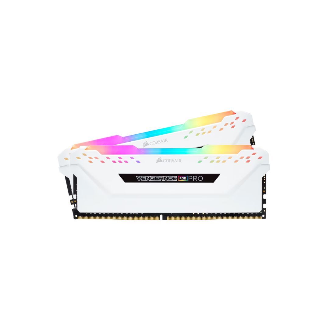 16GB 2X8 (2) CORSAIR VENGEANCE RGB PRO WHITE16GB 2X8 3200MHZ CL16 - Imagen 1